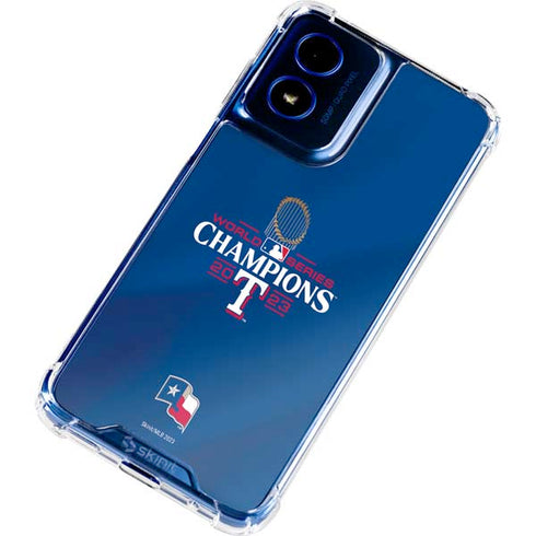 2023 World Series Champions Texas Rangers Moto G 5G (2024) Clear Case